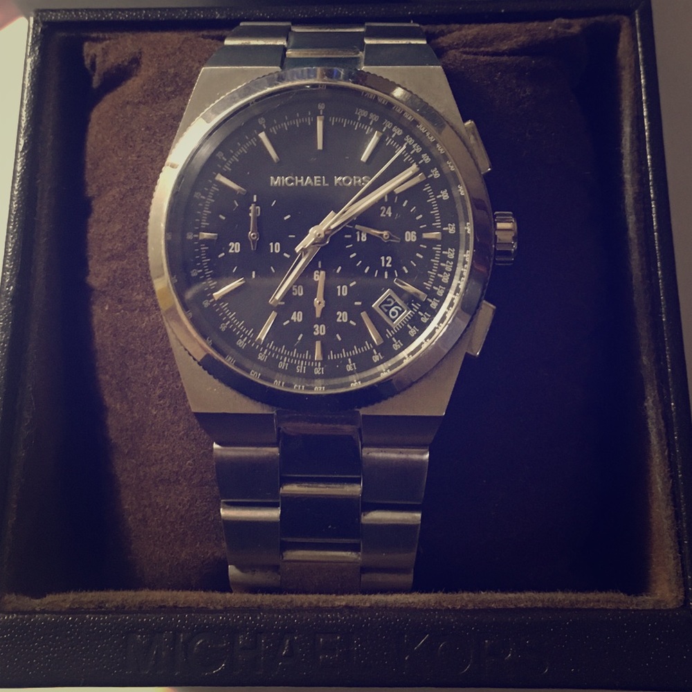 Men’s MK Michael KORS 3 Dial Stainless Steel Watch